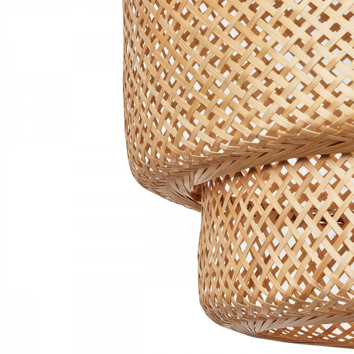 Opviq Lámpara de araña AYD-3564 de bambú, Beige y Negro
